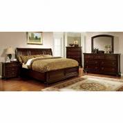 Northville Dark Cherry 5  Pc Set-CHEST(Queen Bed + Night Stand + Dresser + Mirror + Chest)